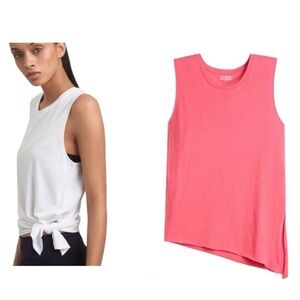 Aritzia Parklife Roster Coral Pink Side Tie Tank Top Size XXS